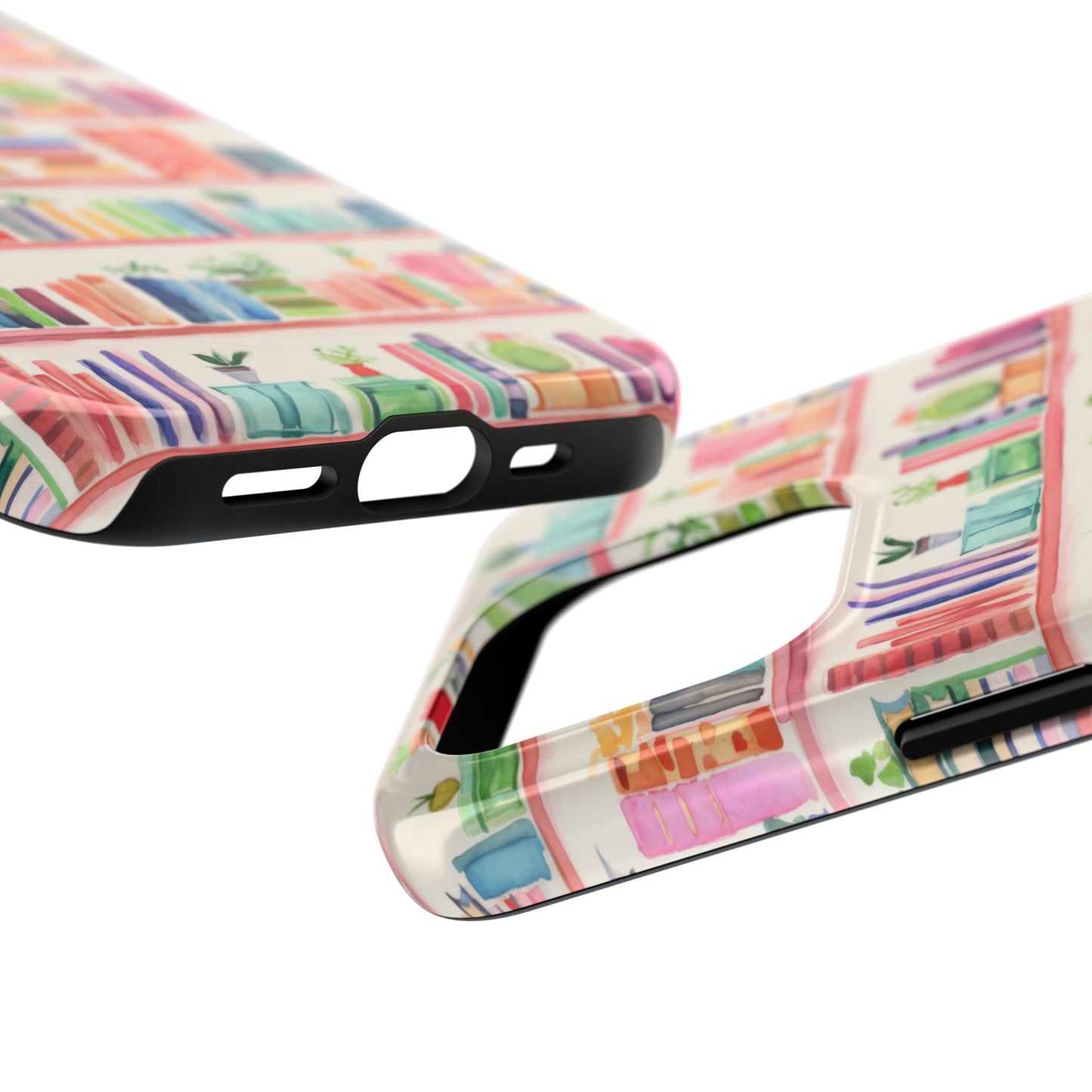 Colorful Bookshelf Tough Phone Cases