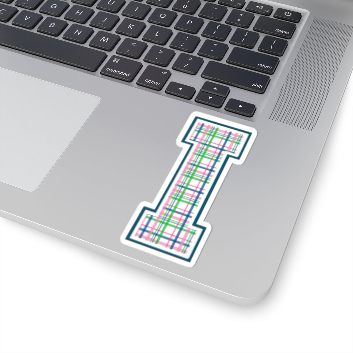 Preppy Letter I Kiss Cut Sticker