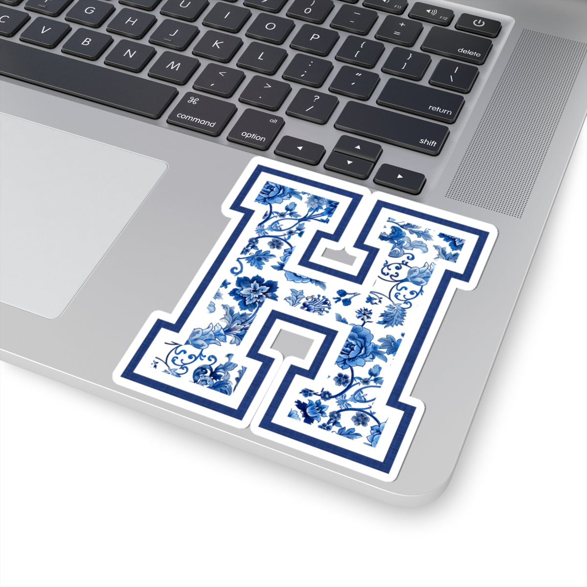 Chinoiserie Letter H Kiss Cut Sticker