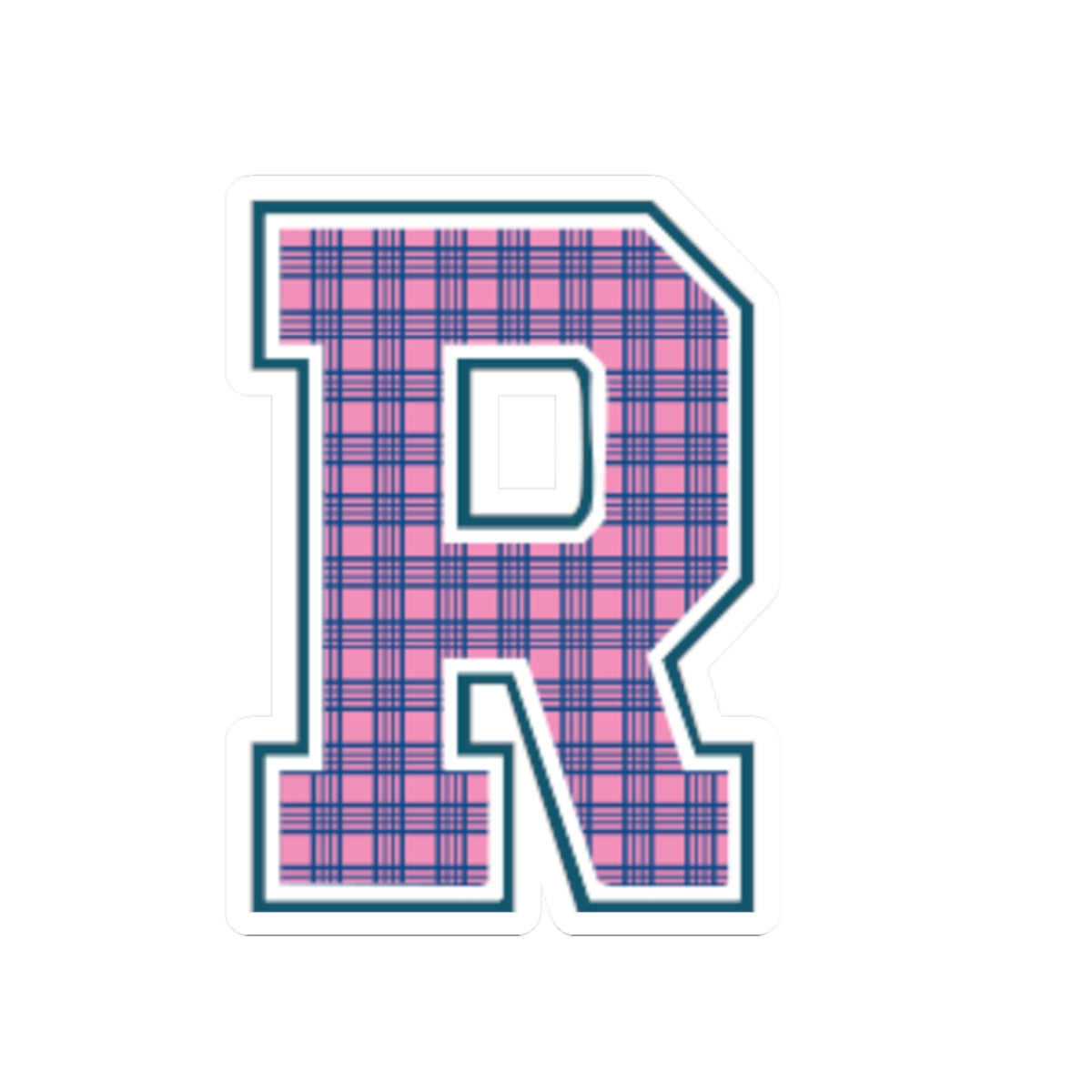 Preppy Letter R Kiss Cut Sticker