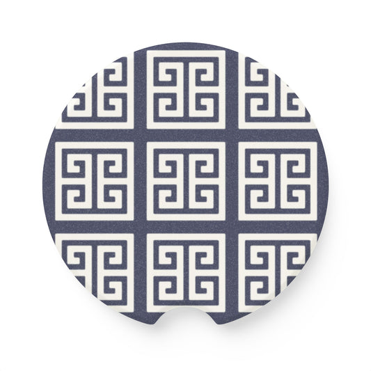 Chinoiserie Navy Soapstone Car Coaster