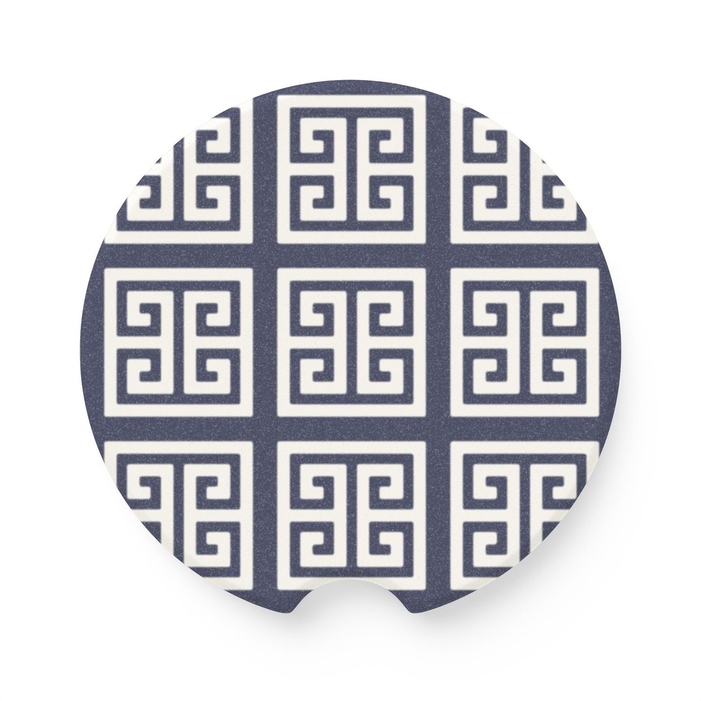 Chinoiserie Navy Soapstone Car Coaster