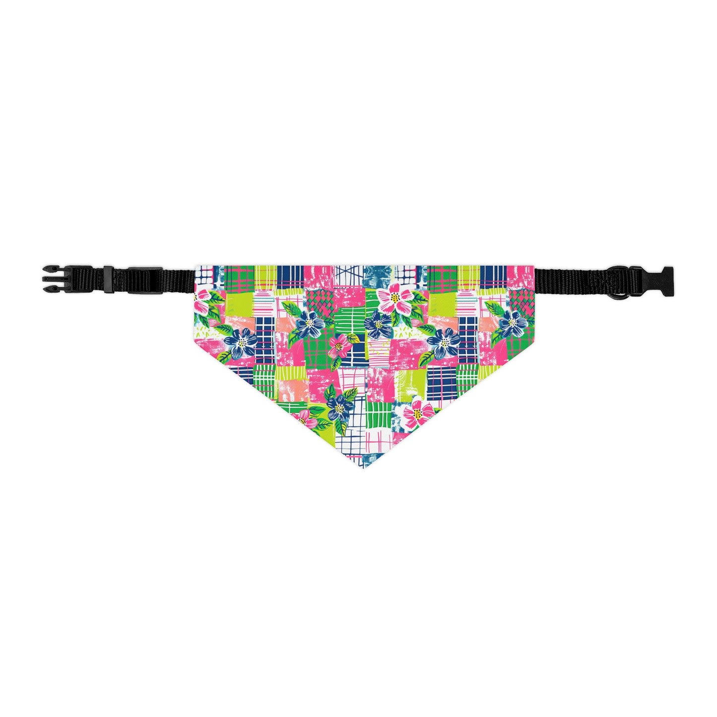 Tropical Madras Pet Bandana Collar
