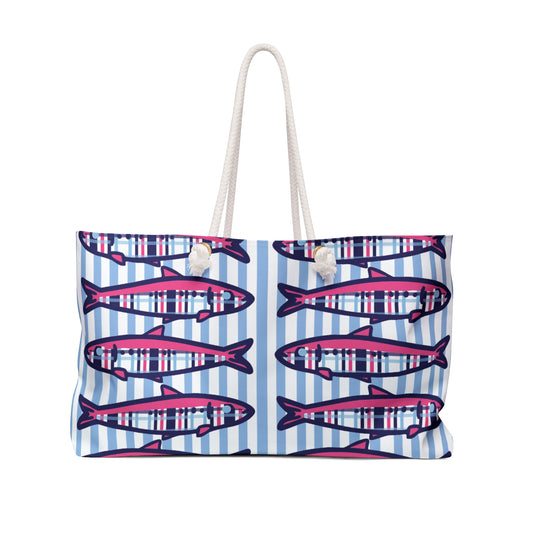 Plaid Sardines Weekender Bag