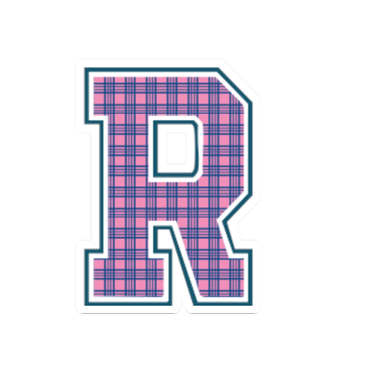 Preppy Letter R Kiss Cut Sticker