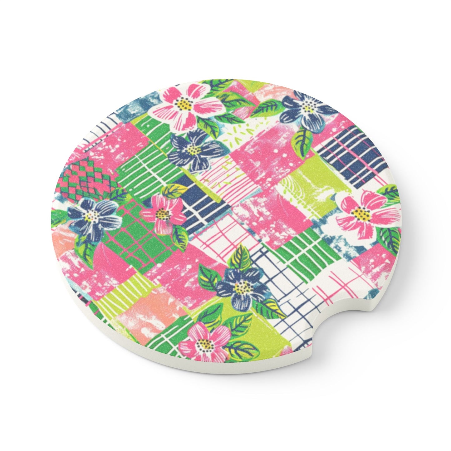 Tropical Madras Soapstone Car Coaster