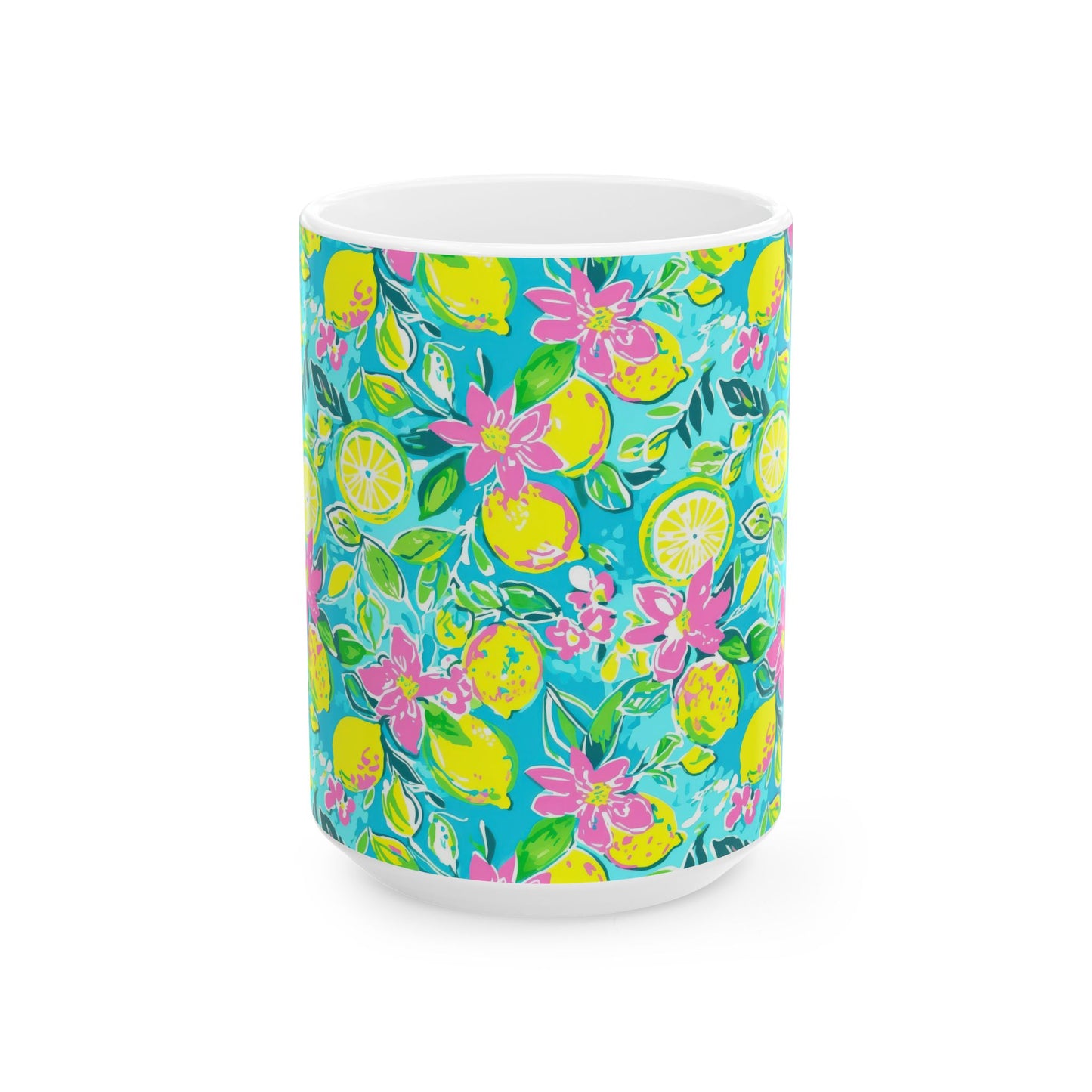 Lemon Floral Ceramic Mug