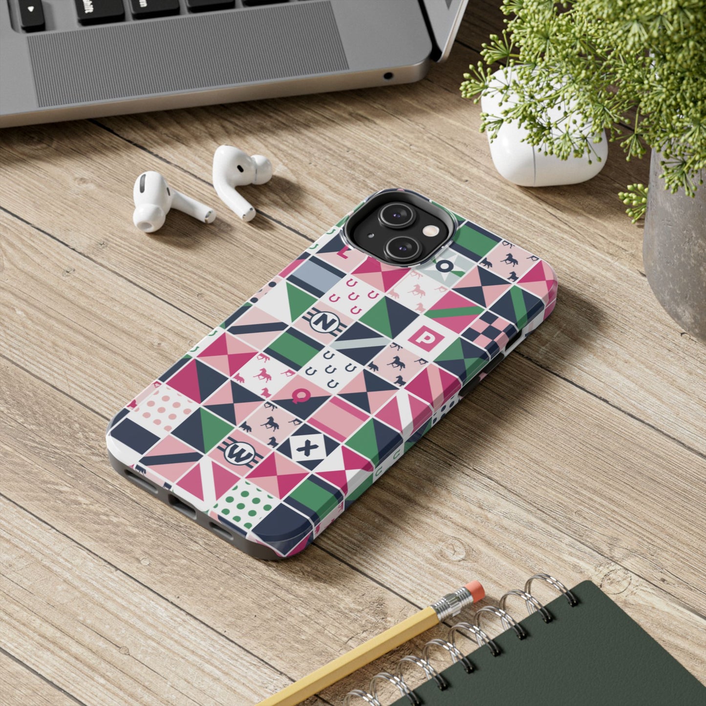 Equestrian Patchwork Tough Phone Case