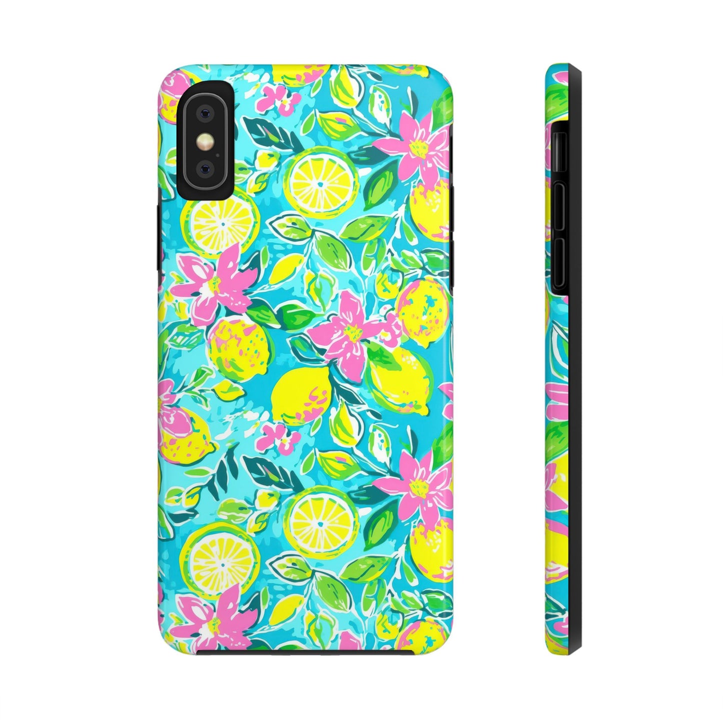 Lemon Floral Tough Phone Case
